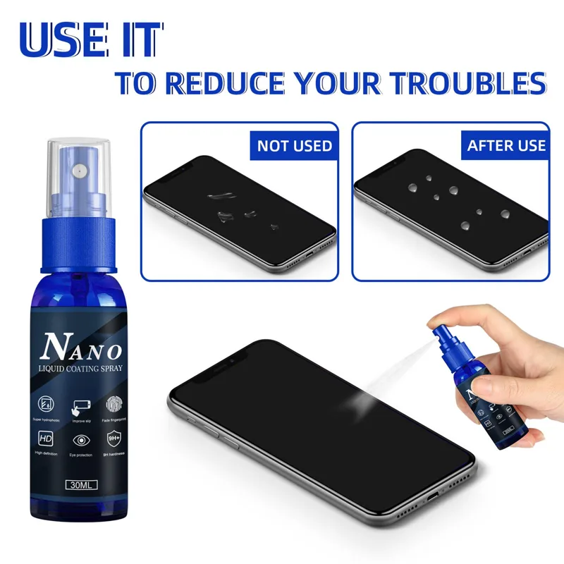 Oleophobic Coating Spray - Spray de protection anti-rayures 30 ml,