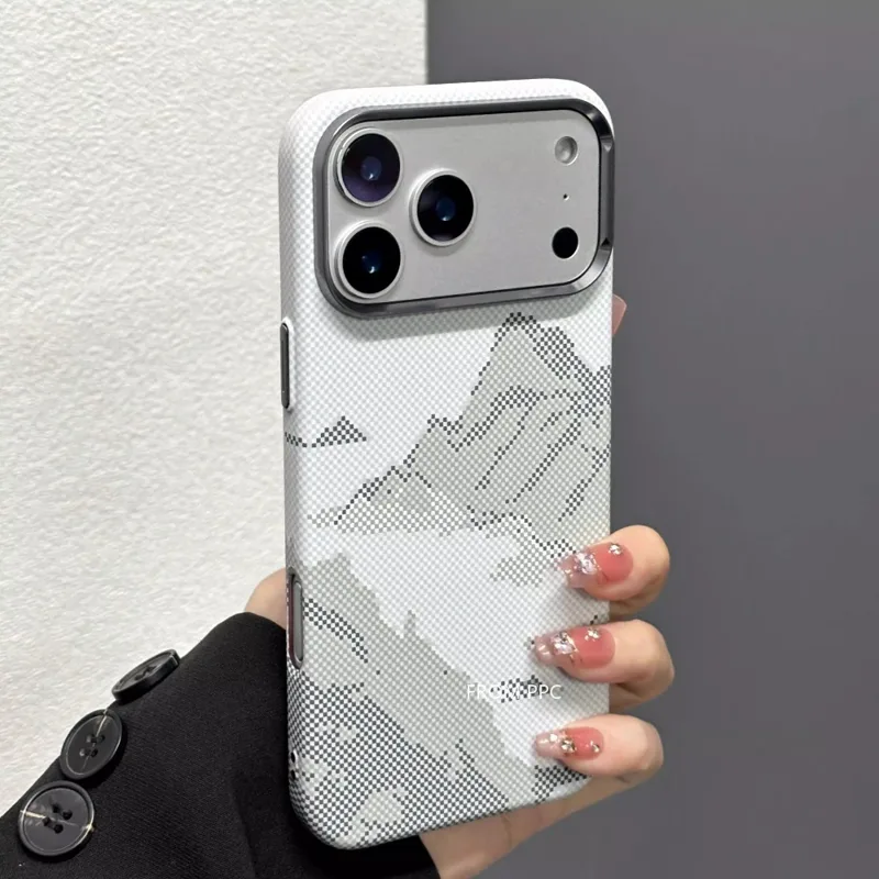 Camera Lens Protector - Étui magnétique Snow Mountain pour iPhone
