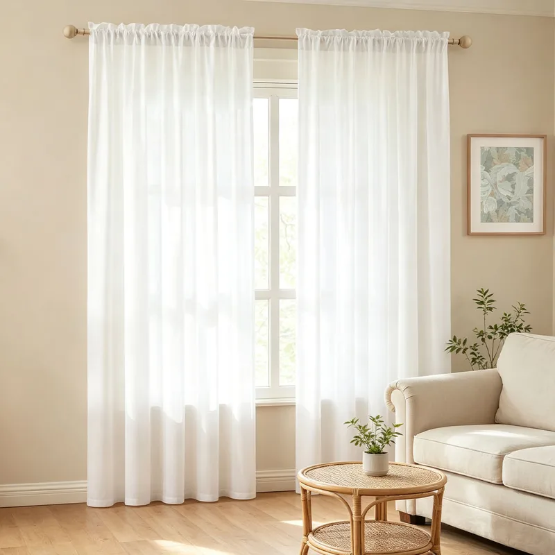 Privacy Filter 2Pack - Lot de 2 rideaux voiles unis
