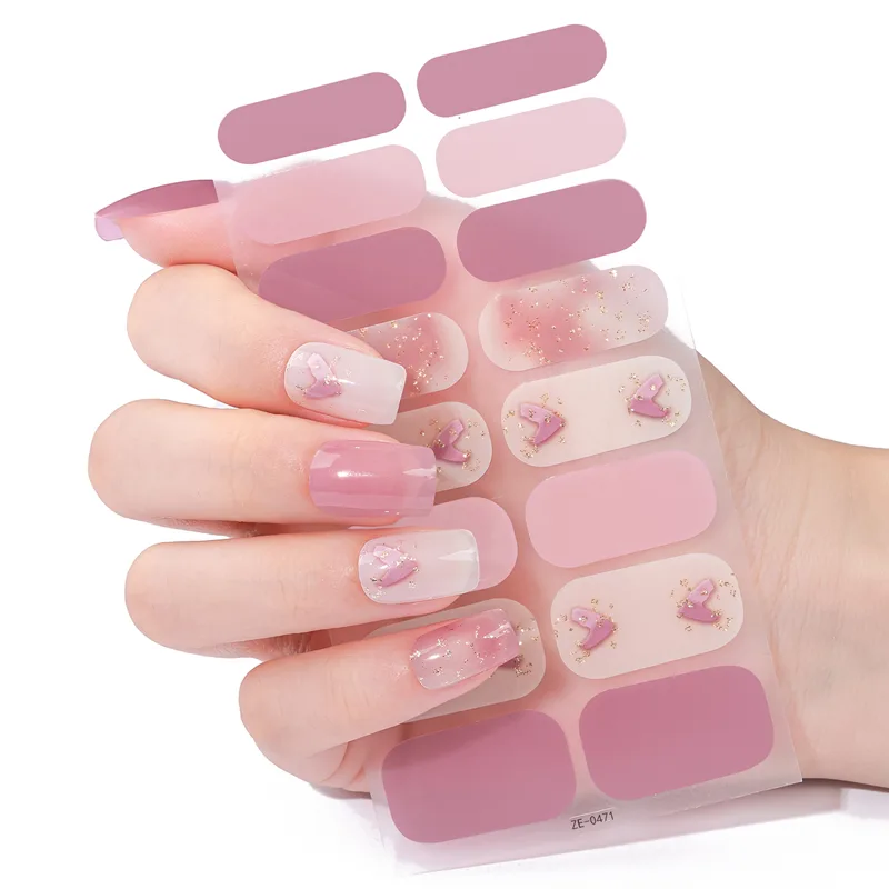 Full Cover Adhesive - Autocollants pour ongles à couverture complète,