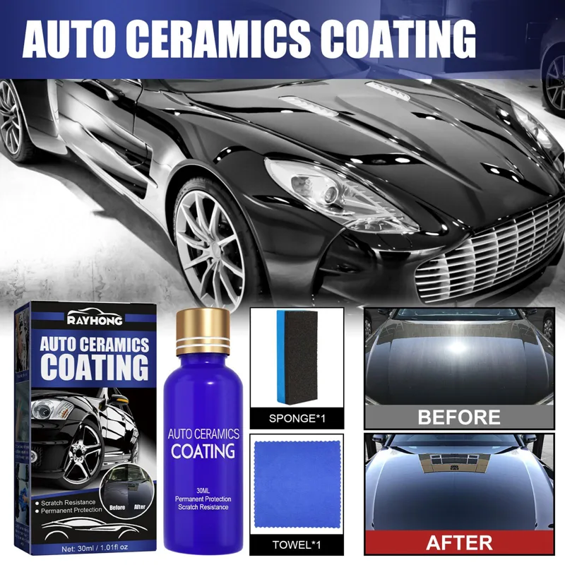 Nano Liquid Coating - Revêtement céramique liquide pour voiture, 30ML,