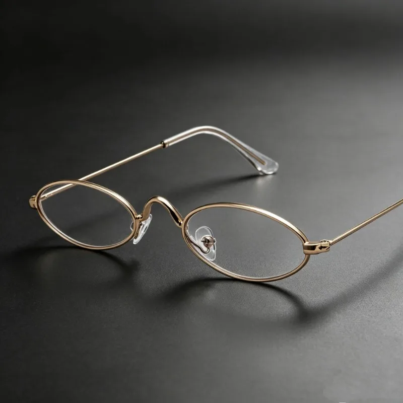 Anti Blue Light Film - Lunettes ovales en métal Y2K pour