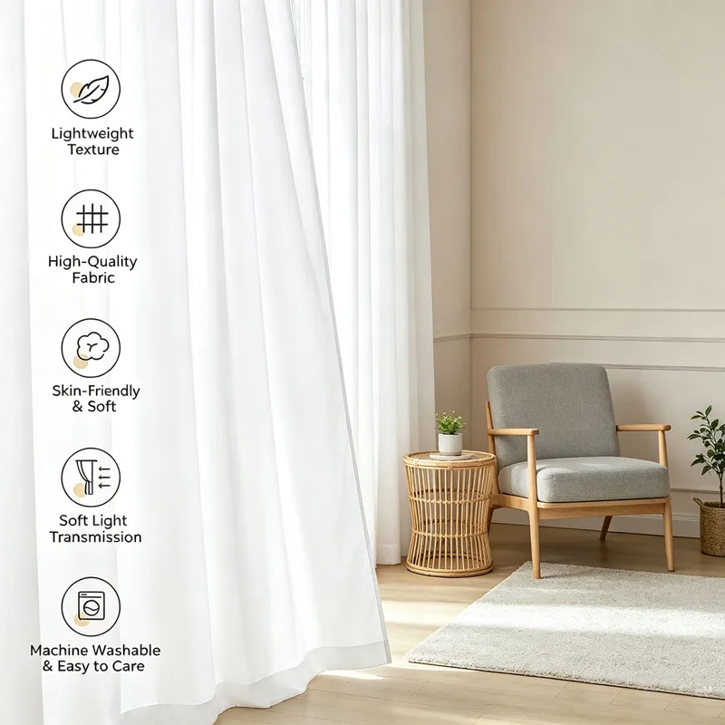 Lot de 2 rideaux voiles unis b - Privacy Filter 2Pack avis et prix