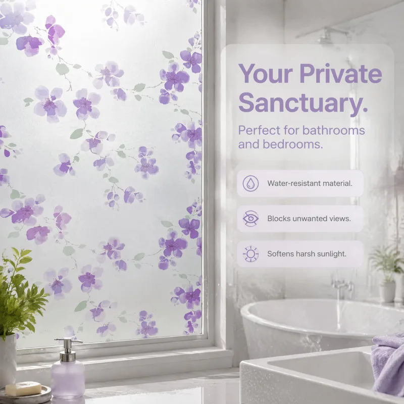Film adhésif givré à motif flo - Privacy Screen Protector avis et prix