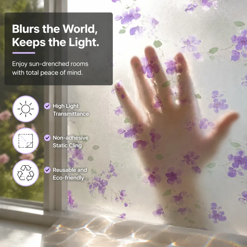 Film adhésif givré à motif flo - Privacy Screen Protector avis et prix