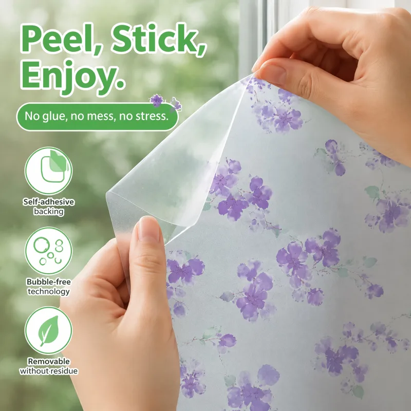 Film adhésif givré à motif flo - Privacy Screen Protector avis et prix