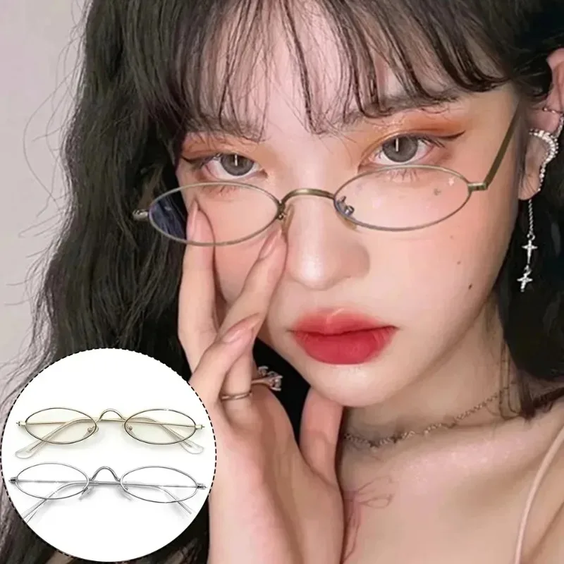 Lunettes ovales en métal Y2K p - Anti Blue Light Film avis et prix